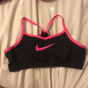 Black and Pink Nike Sports Bra
